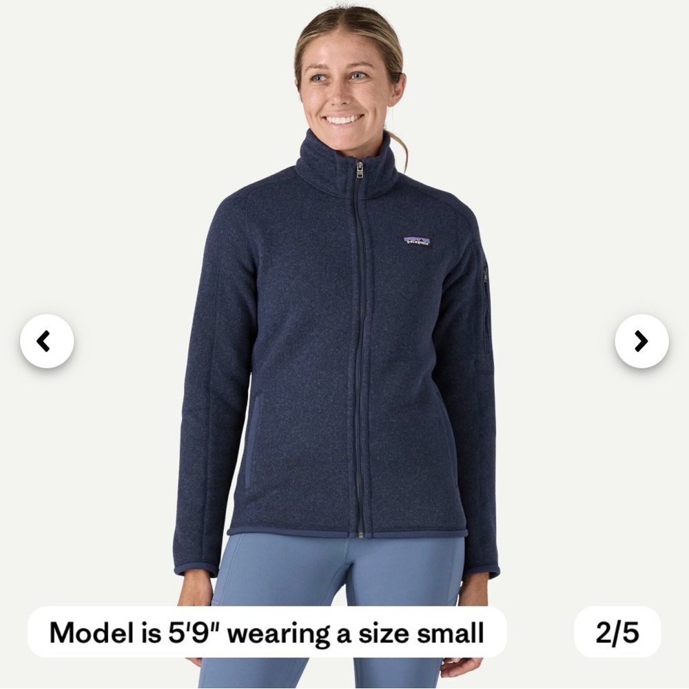 Patagonia Dark Blue Better Sweater Full Zip Jacket - Picture 3 of 3